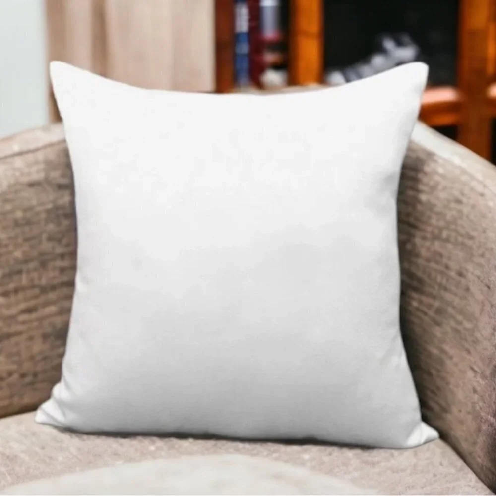 Pillow Cover Cat Print Zip Close Large Square White Tan Black Multicolor 17.7 in